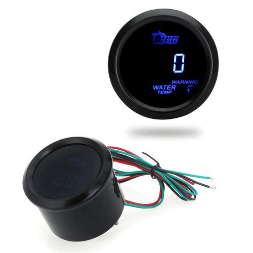 NEW 2" 52mm UNIVERSAL DIGITAL LED WATER TEMP TEMPERATURE GAUGE METER CAR BLACK