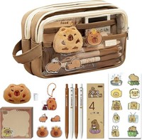 Capybara FedermäPpchen, Kawaii Capybara Schreibwaren Set Mit Stifte, Sticker