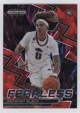 2023-24 Panini Prizm Draft Picks Fearless Red Ice Prizm Anthony Black #10 18uk