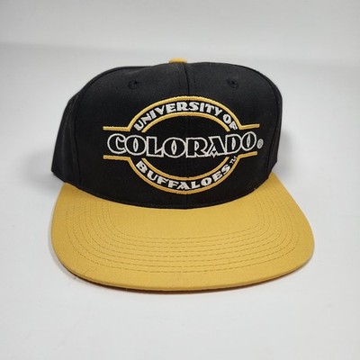 University of Colorado Buffaloes Snapback Hat Signatures Black Yellow Cap