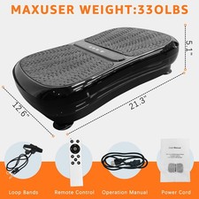 Premium Vibration Plate 150kg - 99 Levels w/ Remote, Full Body Workout &Recovery
