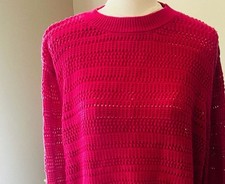 Kut From The Kloth Hot Pink Open Knit Cotton ...