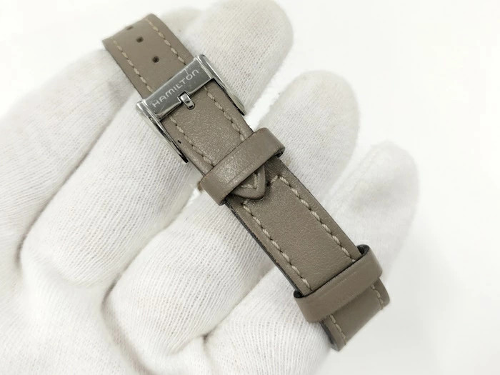 HAMILTON American Classic Ardmore SS Quartz Siler Dial Beige Leather Belt image 5