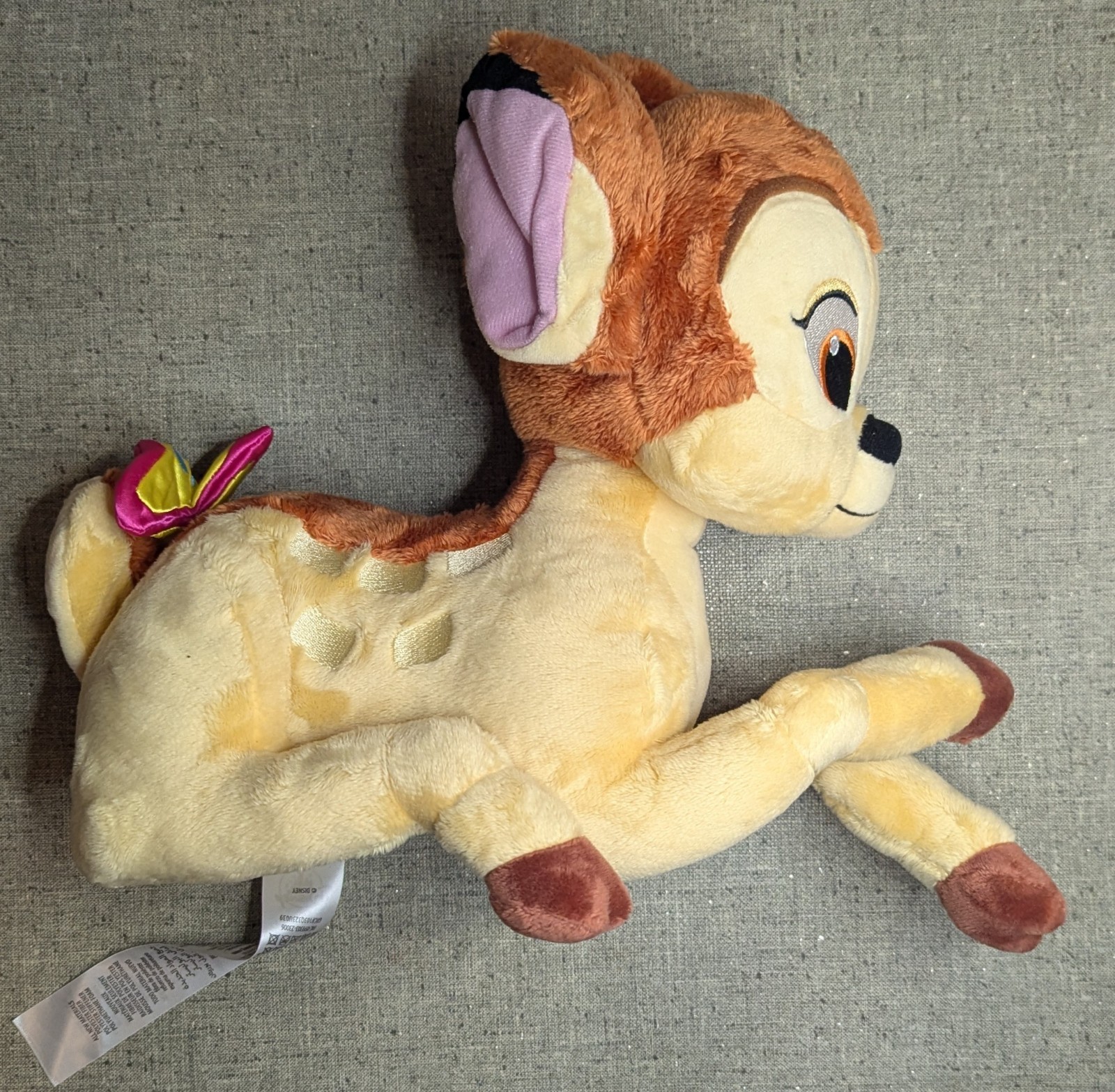 Disney Bambi Plush 13” Brand New No Tag With Butterfly Stuffed Animal