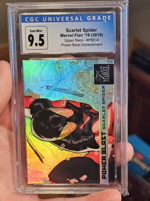 #ad Scarlet Spider 2019 Marvel Flair Epack Power Blast CGC Gem Mint PBE 6 $109.99