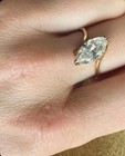 Marquise Moissanite Gold Tone Bypass Engagement Ring 3 CT Navette Ring SZ 7.75 — photo 5