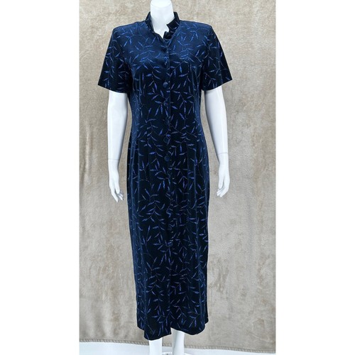 Another Thyme Dress Womens 14 Navy Velvet Glitter Shimmer Whimsigoth Wedding - Picture 1 of 10