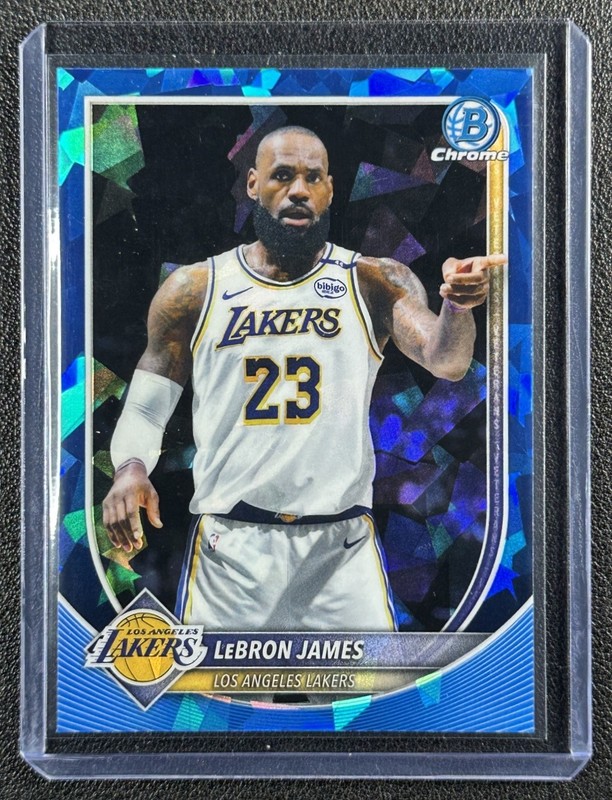 LEBRON JAMES 2025 BOWMAN CHROME SAPPHIRE #BCV-121 REFRACTOR LAKERS