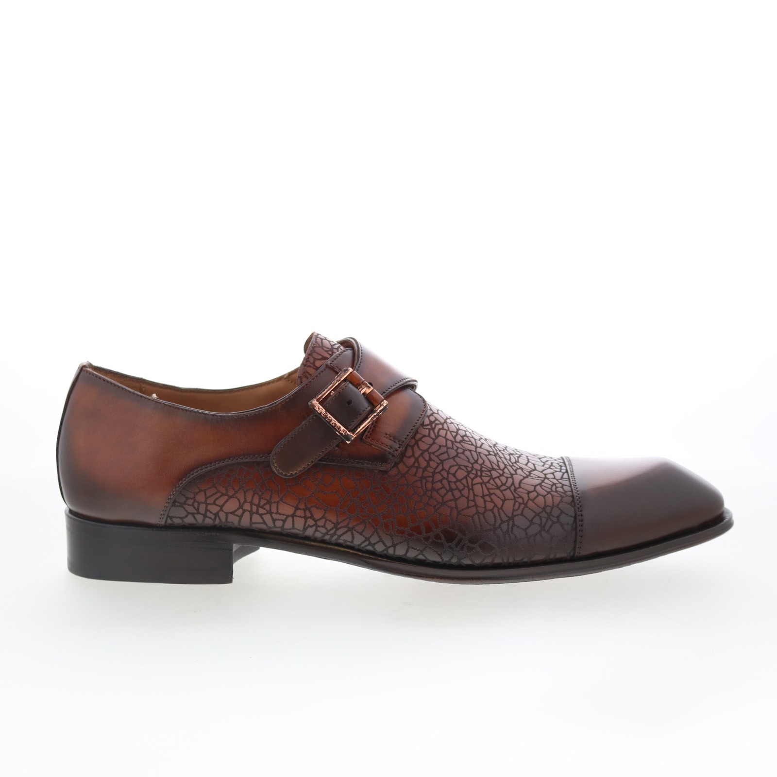 Mezlan 26556 Mens Brown Leather Hook - Loop Loafers - Slip Ons Casual Shoes 11.5