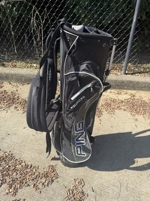 Ping 4 Under Stand Carry Golf Bag Black 4 Way Compartment, Dual