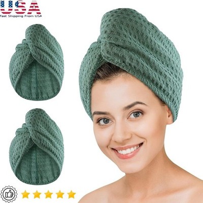 Super Absorbent Microfiber Hair Towel Drying Cap Curly Straight Hair Spa New