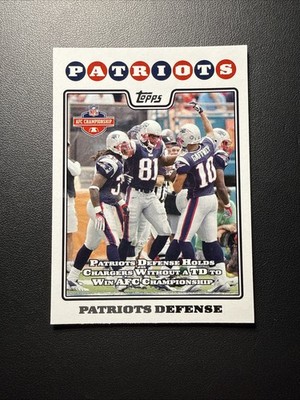 2008 Topps Patriots Defense PSH #320 New England Patriots Football Card