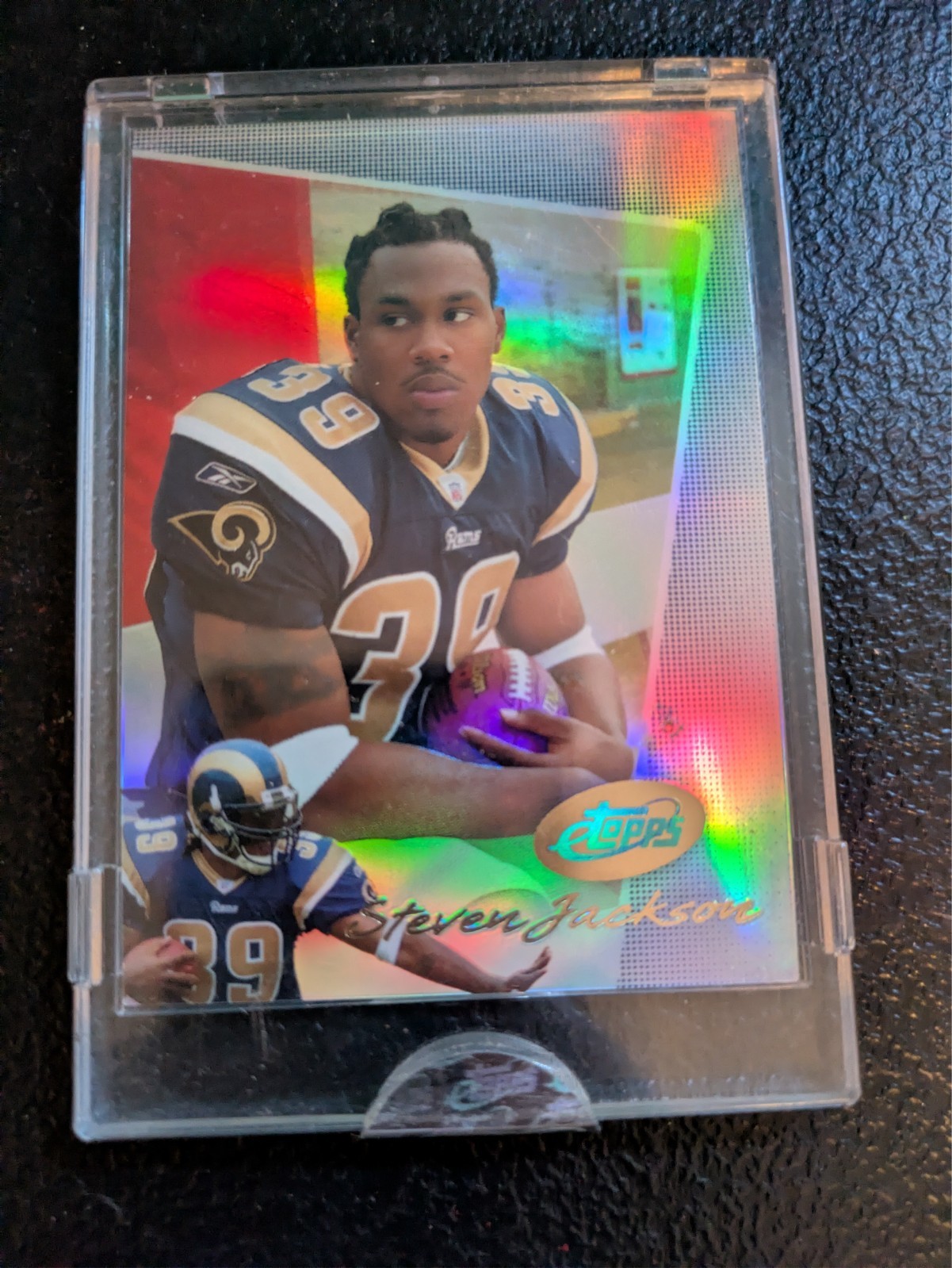2004 ETOPPS In Hand #58 STEVEN JACKSON ST. LOUIS RAMS ROOKIE Print Run 1750