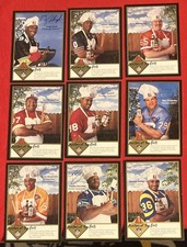 1994 A1 MASTERS OF THE GRILL NFL LOT OF (9) CARDS