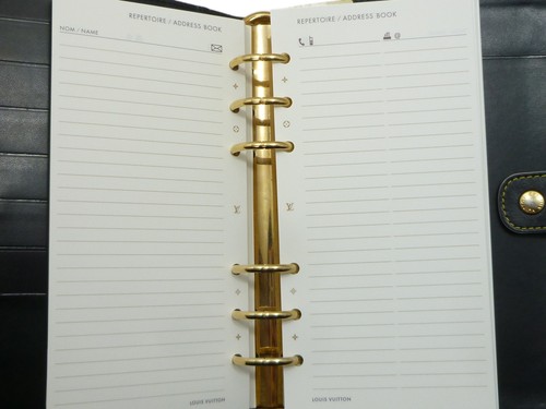 Auth LOUIS VUITTON Agenda MM Suhali Day Planner Cover M20884 Black #36636568 - Picture 14 of 15