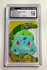 2000 Topps Pokemon TV Animation Series 2 Bulbasaur Clear Card Blue Logo CGC 10