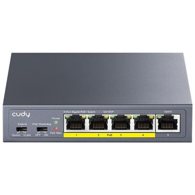 Cudy GS105P SWITCH 5-PORT GIGABIT POE+ 36W