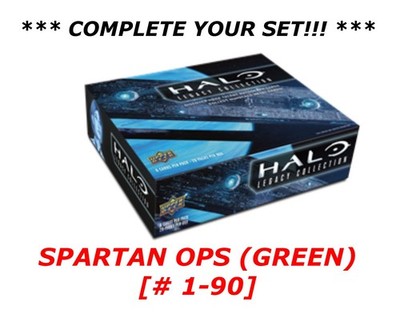 Upper Deck Halo Legacy SPARTAN OPS (Green) 1-90 Complete Your Set / You Pick