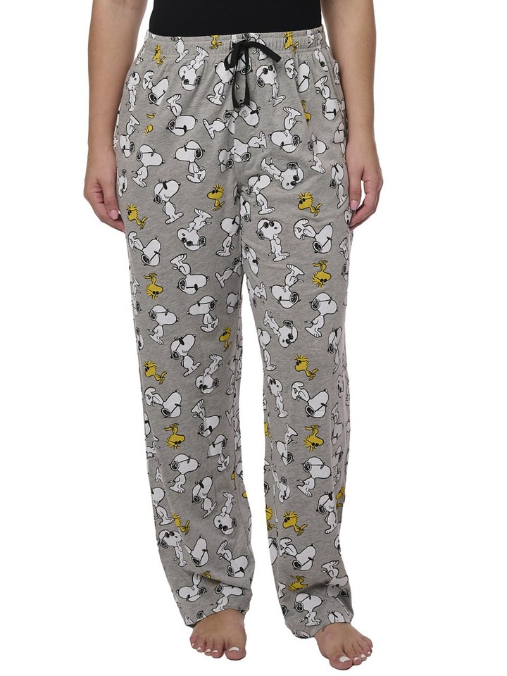 Peanuts Women's Snoopy Pajama Pants Woodstock Lounge Wear Comfortable ...