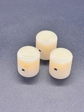 CLEARANCE - Custom Knob Set - 6mm - Gold White w/ GITD Aqua top Set of 3 