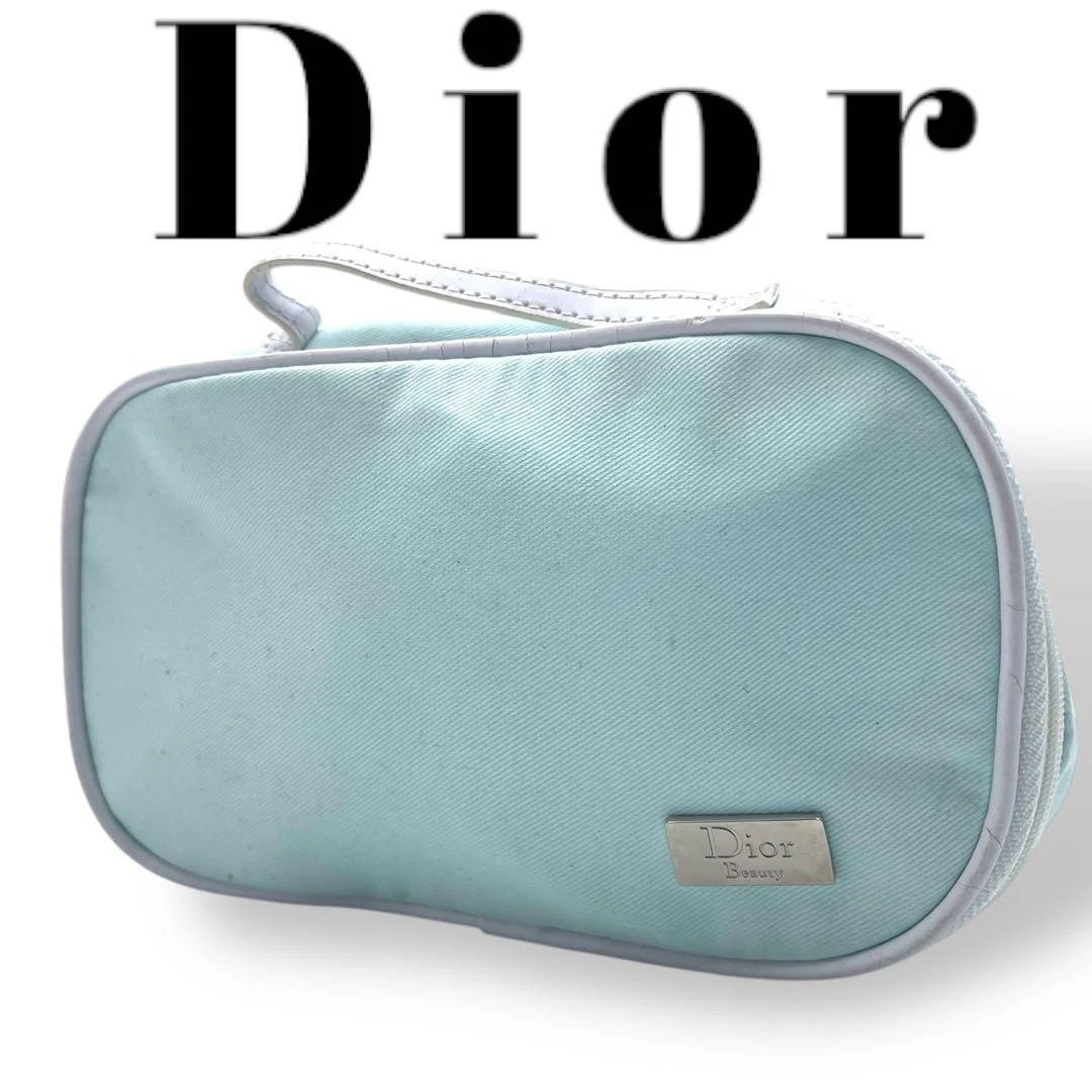 Dior Beauty Pochette Coton Bleu avec Gland Sac Cosmétique Voyage