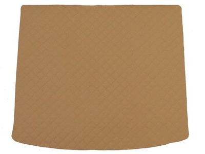 Dunkelbeige Gestepptes Kunstleder Kofferraummatte für Dacia Duster III Mild Hybr