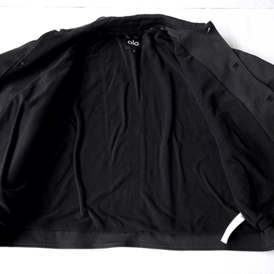 Alo Yoga Jacket Unisex One Up Large Black Boxy Oversized Men Women