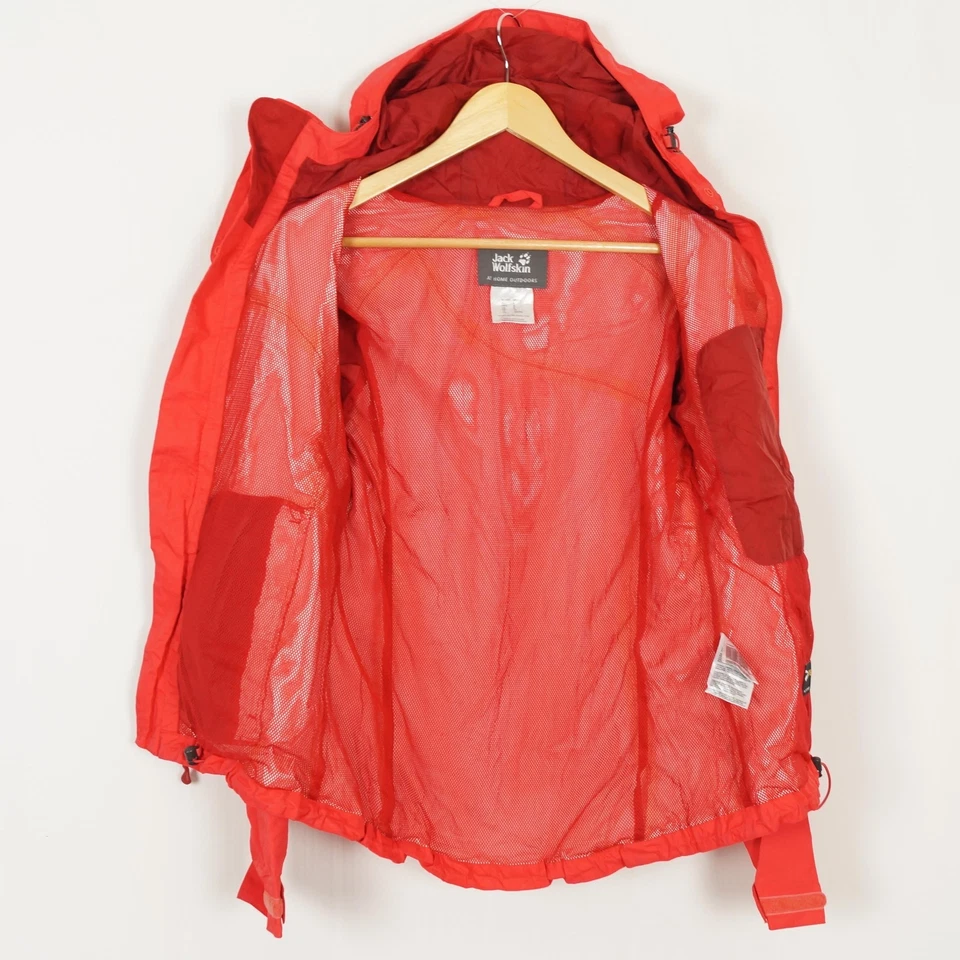 Chaqueta para mujer JACK WOLFSKIN talla S roja de malla forrada con capucha de poliamida Foto 3 de 4