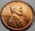 1949 P Lincoln Cent, Better Grade BU Coin! (49PTC2)