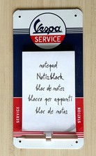 VESPA Roller Retro Blechschild mit Notizblock - 20cm x 10 cm - OVP
