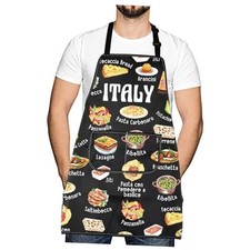 Country Pasta Cuisine Lover Kitchen Apron Mom Dad BFF Italian Pizza Italy