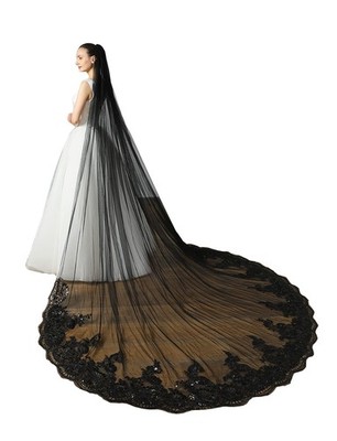 EllieHouse Womens 1 Tier Cathedral Length Wedding Bridal Veil With Comb X66 B...