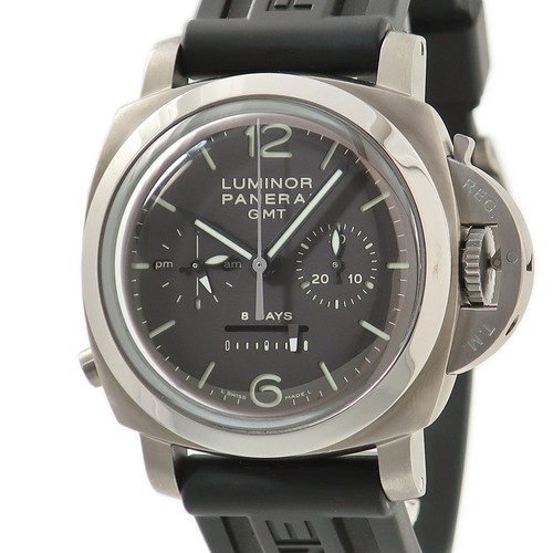 Panerai Luminor 1950 Chrono Mono Plusante 8 Days GMT Titanio Used HOUB-0