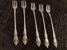 Vintage Oneida Community BRAHMS Stainless Steel Flatware Cocktail Fork Lot of 5