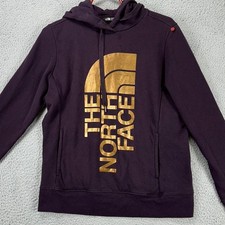 The North Face Sweatshirt Hoodie Women Large Maroon Graphic Drawstring Pullover