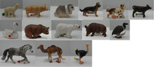 Schleich Tiere-Figuren-mit Fähnchen-Auswahl: Pferd,Voge, Bär, Hund ...