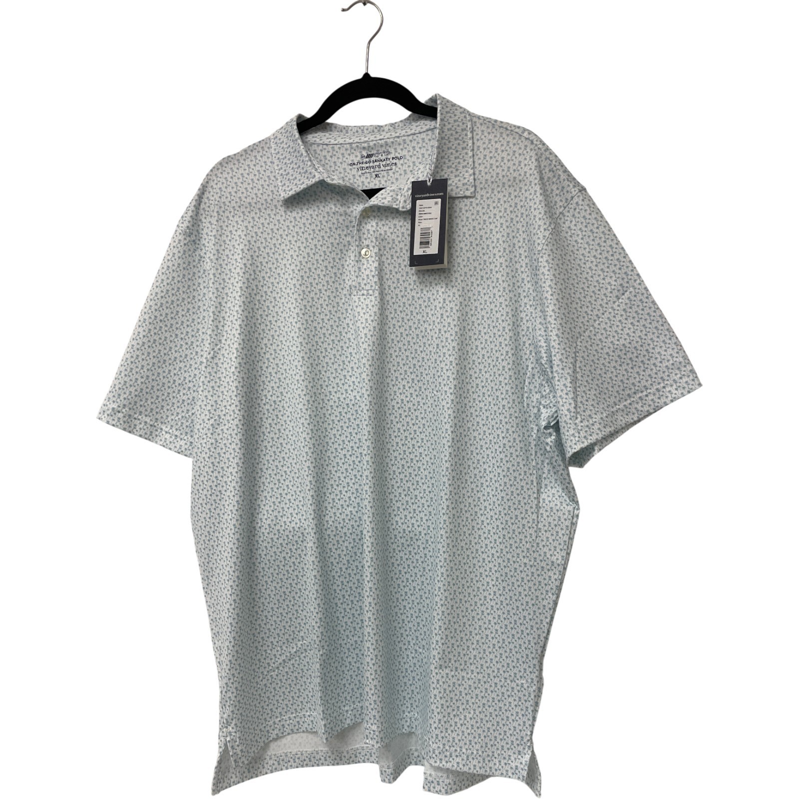 Shirt Mens Xl Palm Tree Printed Sankaty Polo Stretch Nwt