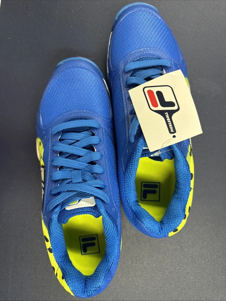 Zapatos de tenis Pickleball Fila para hombre 8,5 talla 8 1/2 amarillo y azul Pickleball Foto 2 de 4