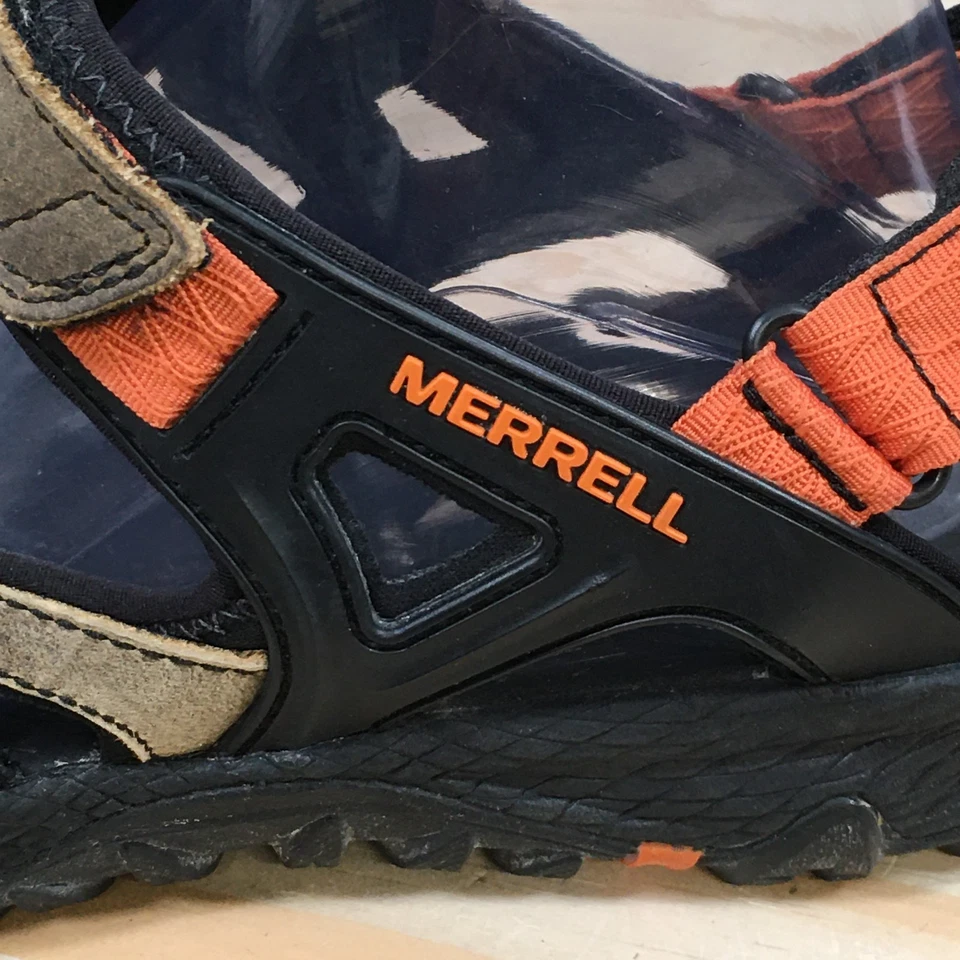 Sandalias Merrell Para Hombres 11 All Out Blaze Sieve Tirantes Marrón Naranja Gancho y Lazo Foto 3 de 4