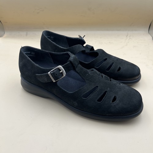 Munro Mojave Damen-Sandale Größe 9 N geschlossene Zehe schwarz Nubukleder bequemer Schuh