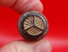 Vintage Larger Glass & Wood 3 Point Star Sealing Wax Seal Stamp