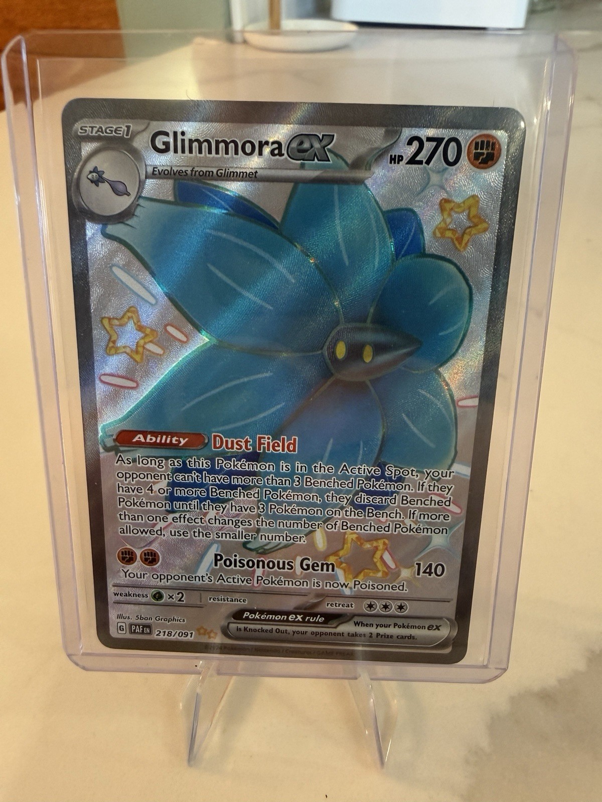 Glimmora ex - Paldean Fates - 218/091 - Pokemon TCG - LP - HOLO