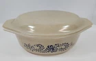 Vintage Pyrex Homestead 1.5 Quart Oval Casserole with Lid Cinderella Style #043