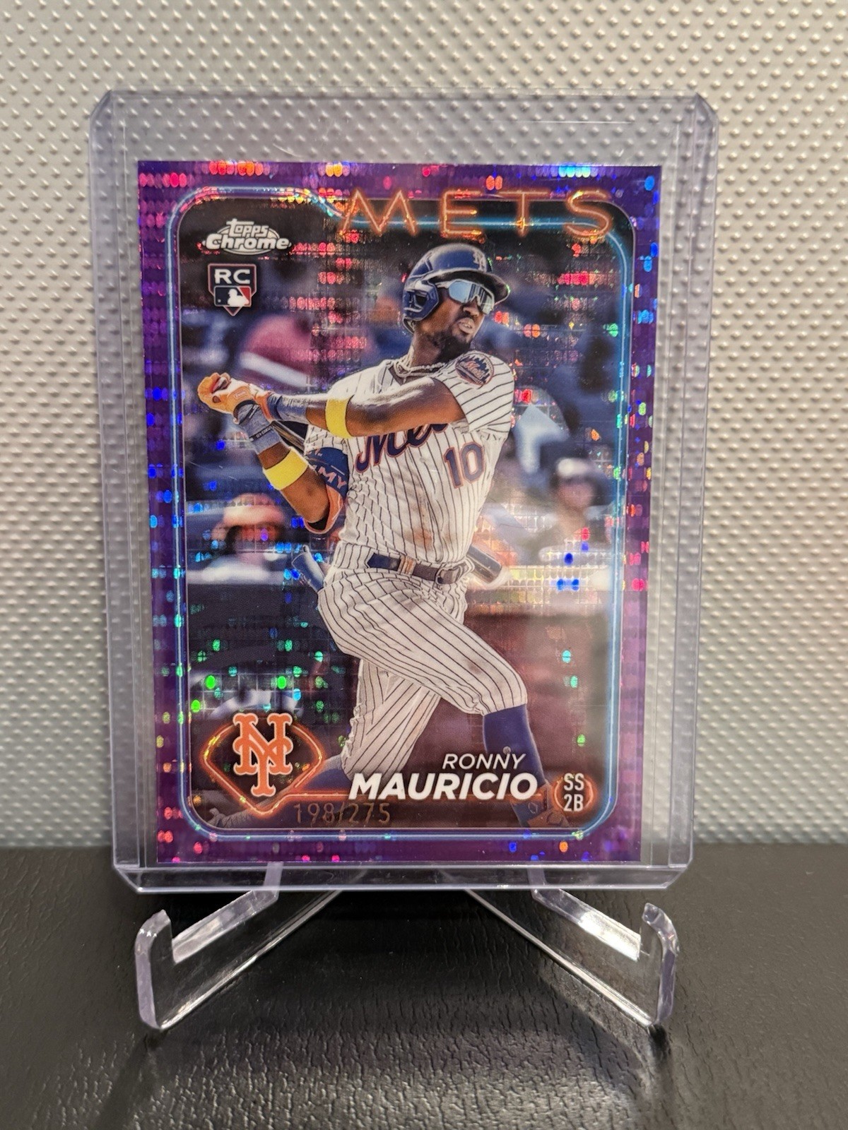 2024 Topps Chrome - Ronny Mauricio #28 Purple Sonar Refractor /275 (RC)