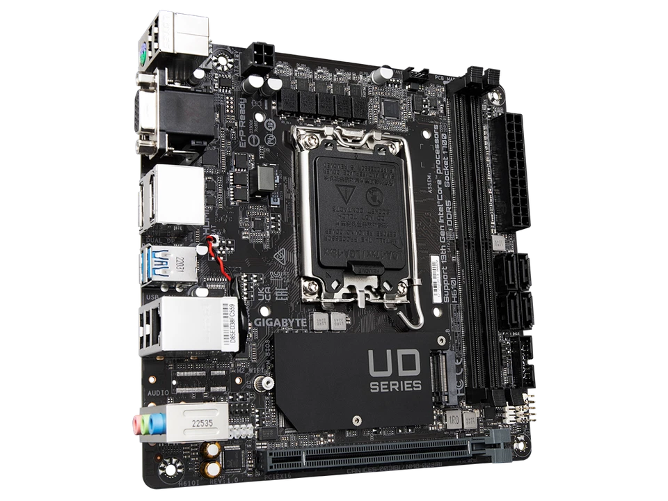 GIGABYTE H610I H610 Intel LGA 1700 Mini-ITX Motherboard with DDR5, Single M.2, - Image 3 of 4