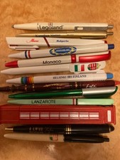 13 souvenir pens from Europe mostly vintage