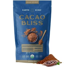 Earth Echo Cacao Bliss Organic Superfood Powder with MCT Oil and Turmeric for ..