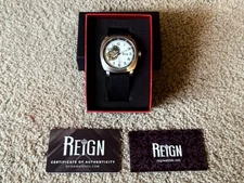 Reign Impaler Semi-Skeleton Bracelet Watch - New With Box - White/Silver