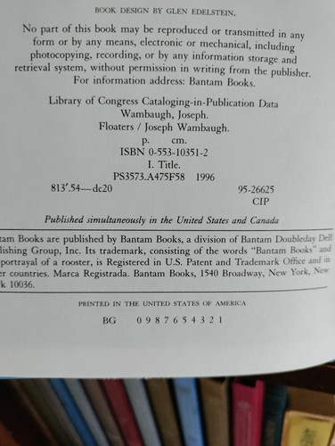 FLOATERS_Joseph Wambaugh_HCDJ_1. Auflage_Sehr gut - Bild 9 von 12