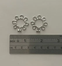 Sexy Non-Piercing Silver Nipple Ring Shield Clip On 1 Pair 1/2 Inch Opening